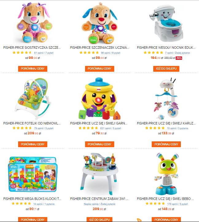 prezenty dla dzieci - zabawki Fisher price
